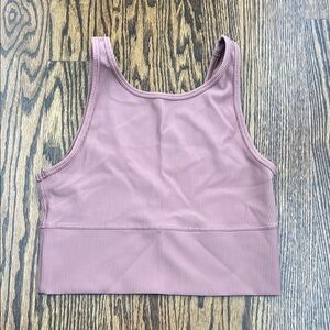 Lululemon Dusty Pink Ribbed Crop Top